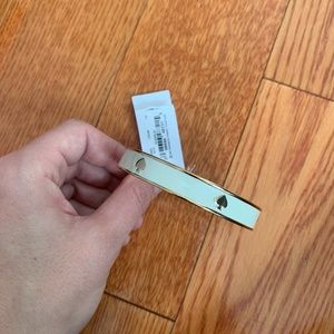 Kate Spade White & Gold Enamel Bangle